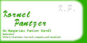 kornel pantzer business card